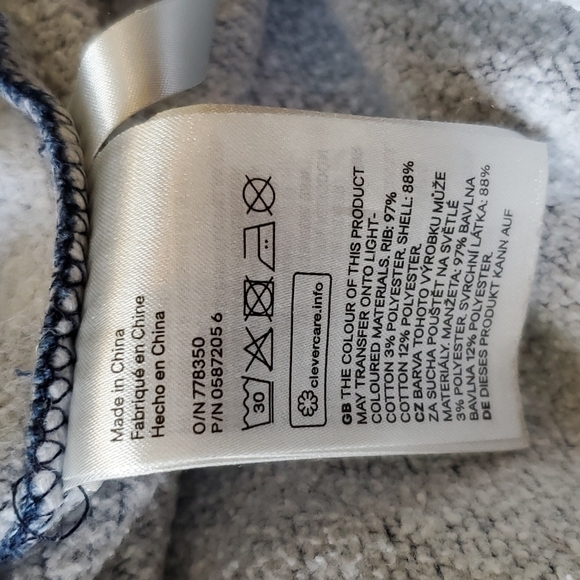 & Denim blue distressed DTWN hoodie sweatshirt 12-14 youth EUC - Picture 7 of 8